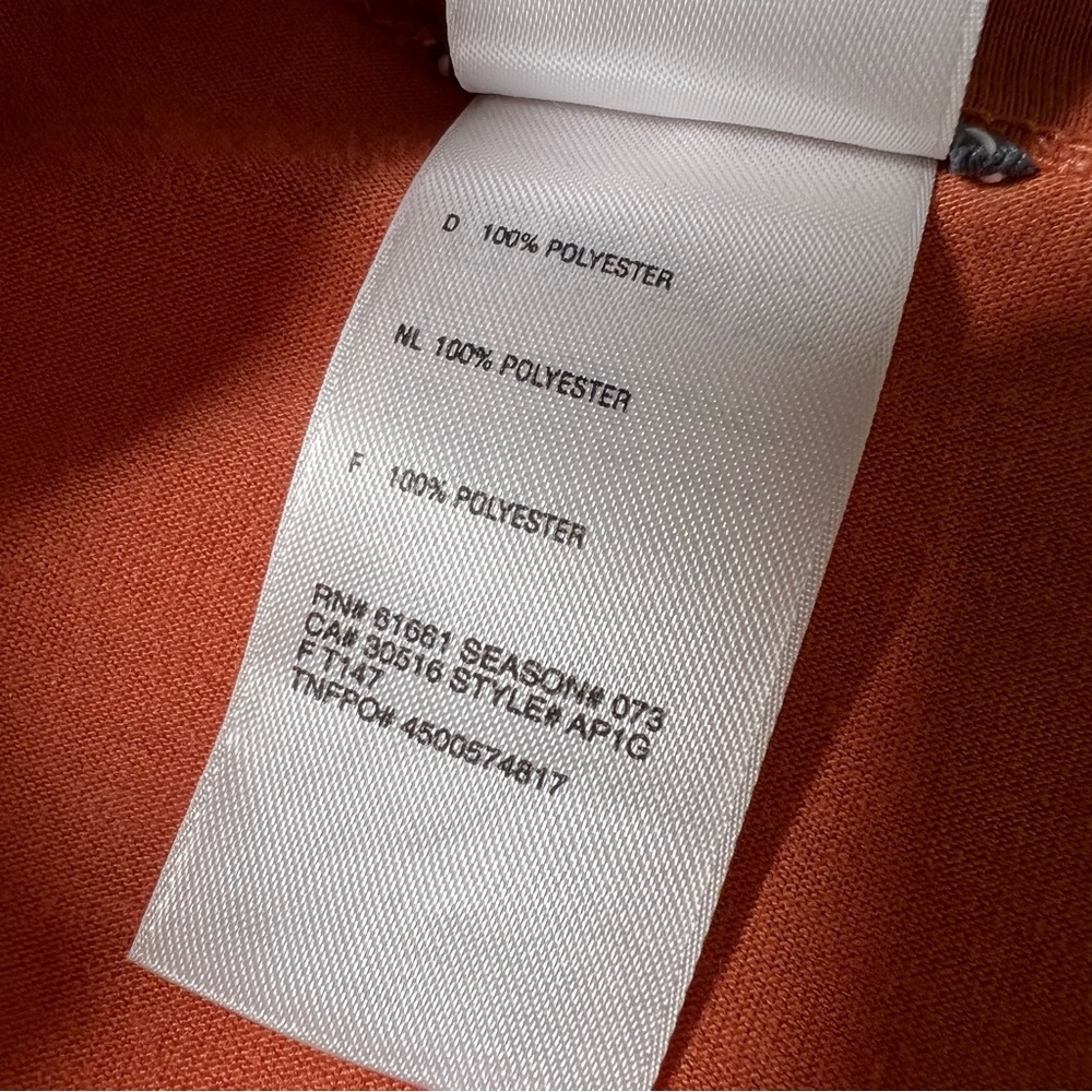 North Face Orange Floral Long Sleeve T-Shirt Large - Picture 11 of 12
